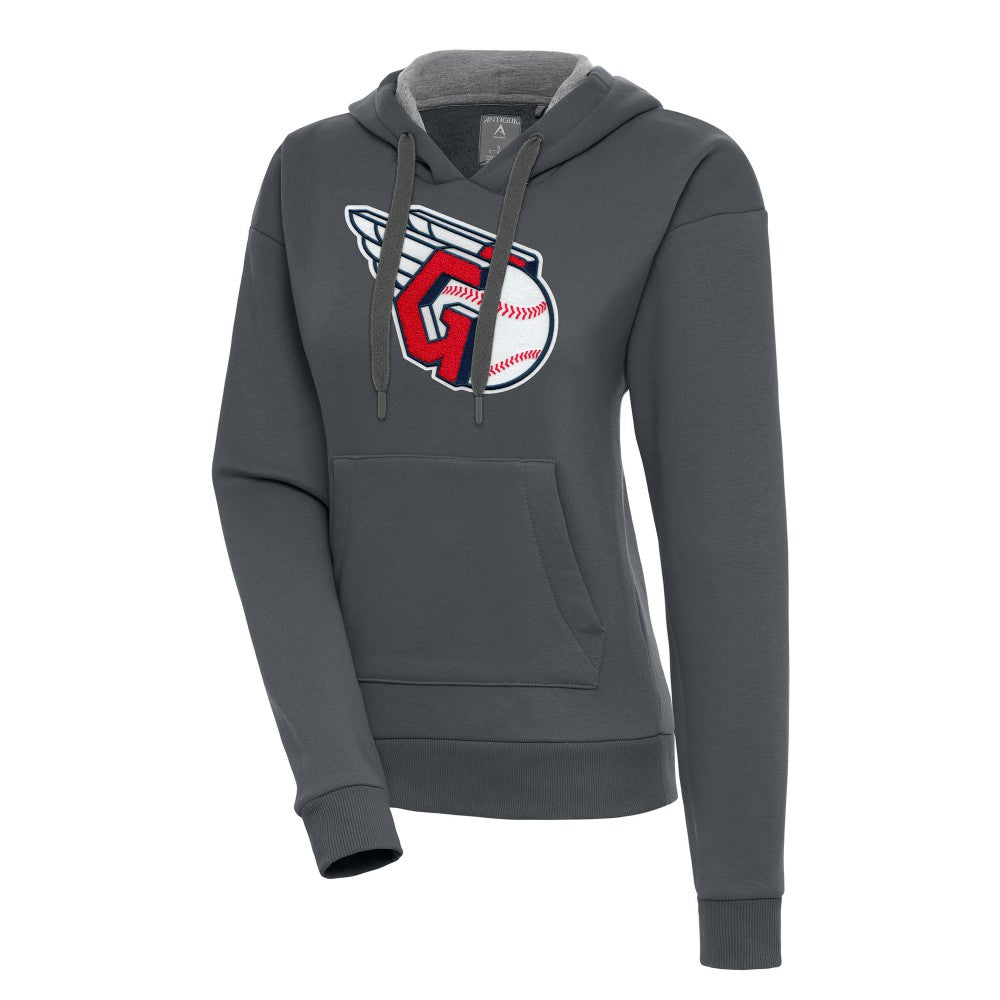 Cleveland Guardians Antigua Women's Victory Pullover Hoodie - Charcoal Hoodies