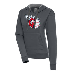 Cleveland Guardians Antigua Women's Victory Pullover Hoodie - Charcoal Hoodies