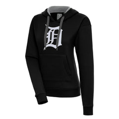 Detroit Tigers Antigua Women's Victory Pullover Hoodie - Black Hoodies