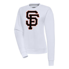 San Francisco Giants Antigua Women's Victory Chenille Pullover Sweatshirt - White Pullover