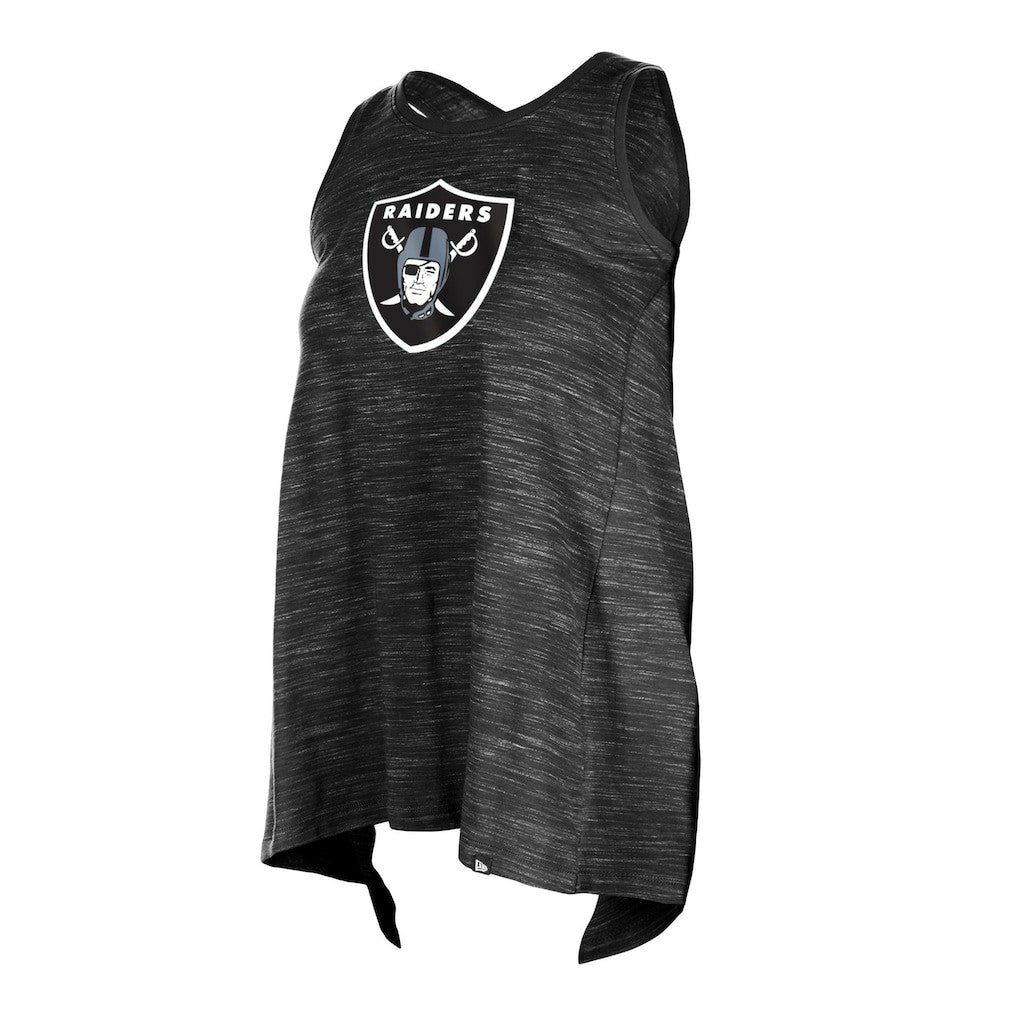 Las Vegas Raiders New Era Women's Plus Size Space Dye Active Tank Top Black