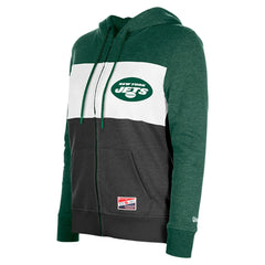 New York Jets New Era Women's Color-Block Full-Zip Hoodie Green