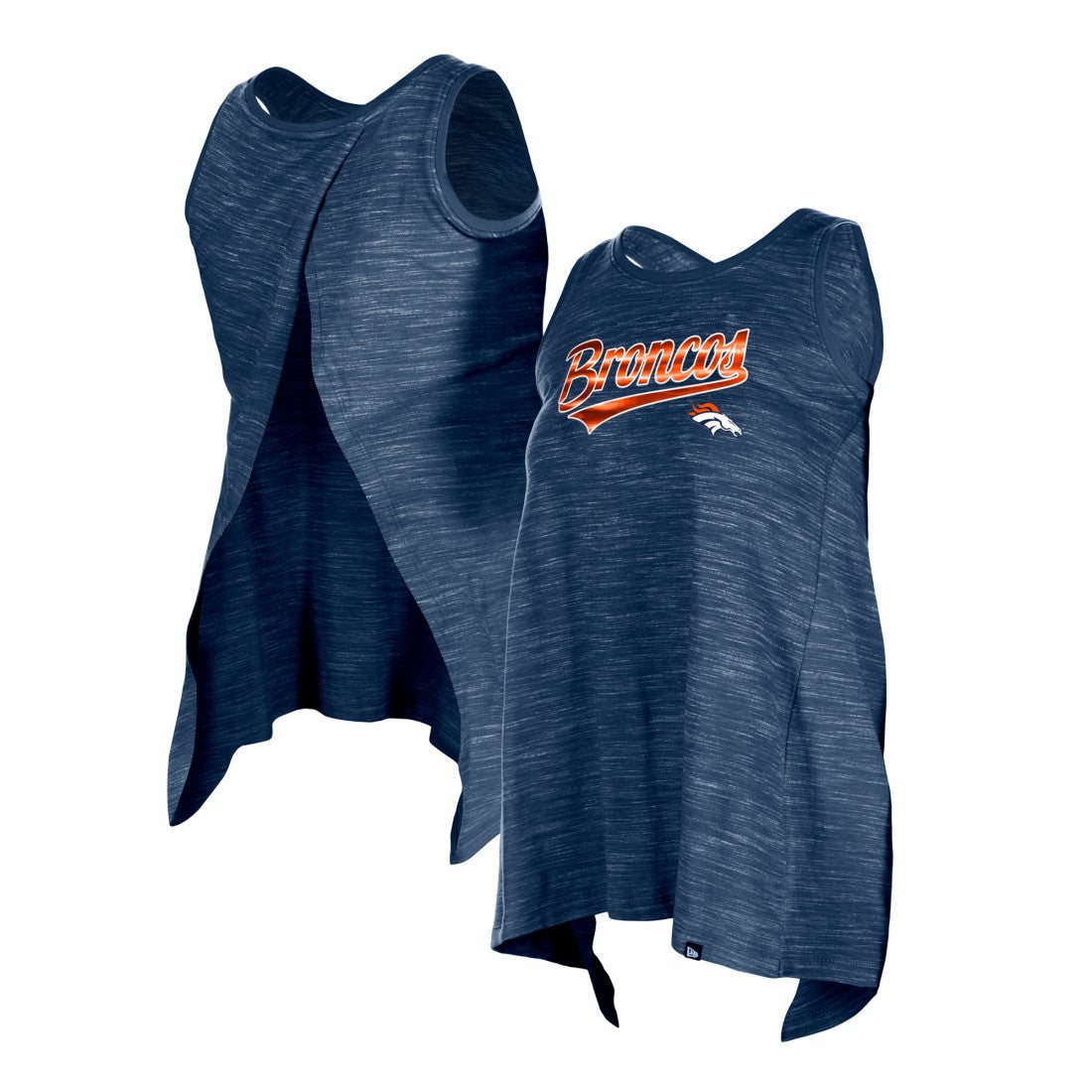 Denver Broncos New Era Women's Space Dye Active Tank Top Navy