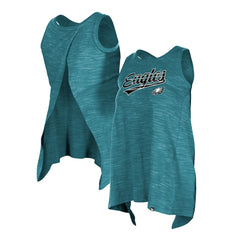 Philadelphia Eagles New Era Women's Space Dye Active Tank Top Midnight Green