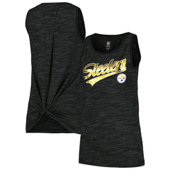 Pittsburgh Steelers New Era Women's Space Dye Active Tank Top Black
