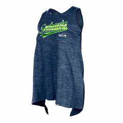 Seattle Seahawks New Era Women's Space Dye Active Tank Top College Navy