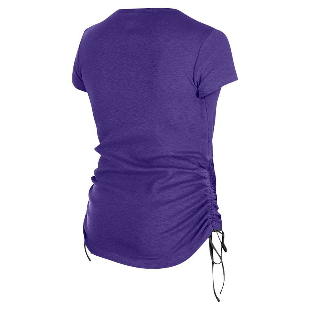 Baltimore Ravens New Era Women's Ruched Side T-Shirt Purple