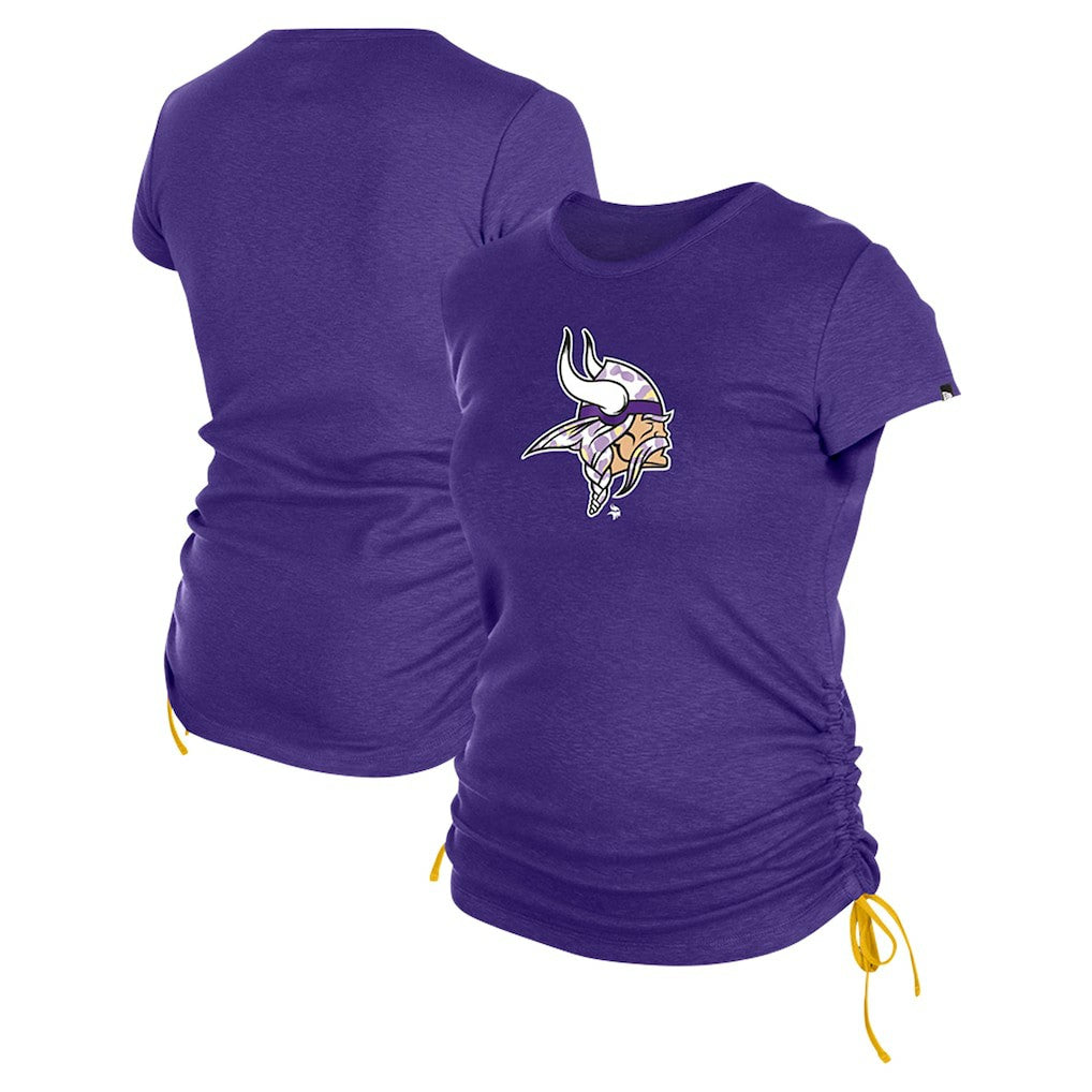 Minnesota Vikings New Era Women's Ruched Side T-Shirt Purple