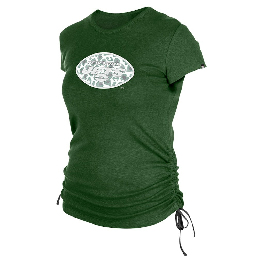 New York Jets New Era Women's Ruched Side T-Shirt Green