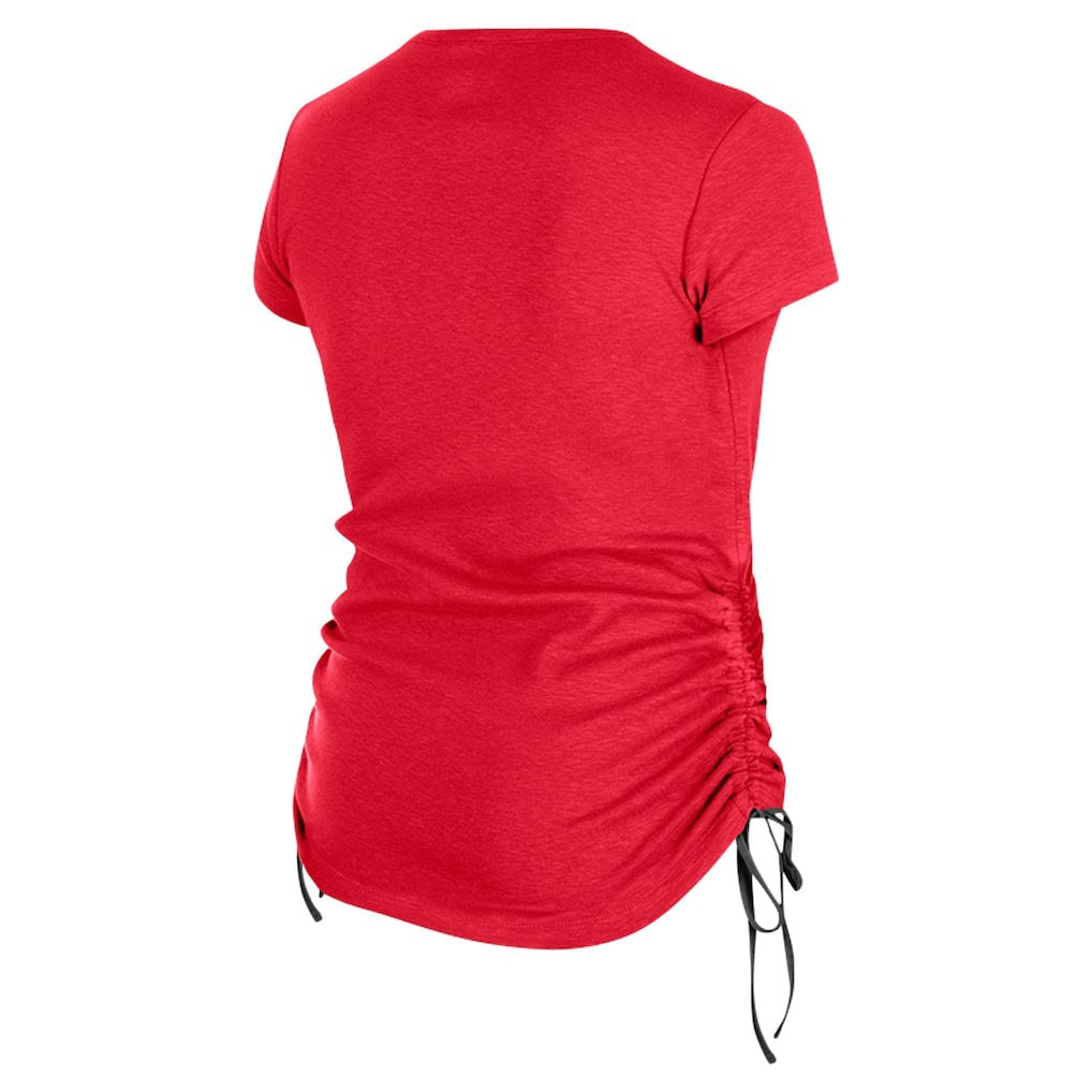 San Francisco 49ers New Era Women's Ruched Side T-Shirt Red