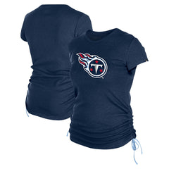 Tennessee Titans New Era Women's Ruched Side T-Shirt Navy