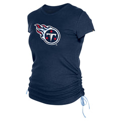 Tennessee Titans New Era Women's Ruched Side T-Shirt Navy