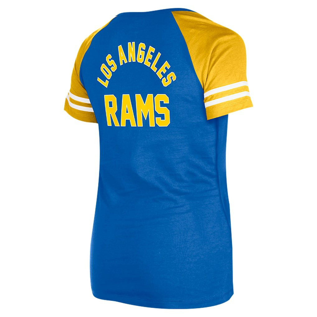 Los Angeles Rams New Era Women's Lace-Up Raglan T-Shirt Royal
