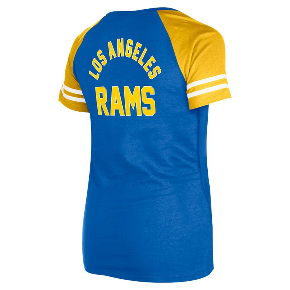 Los Angeles Rams New Era Women's Lace-Up Raglan T-Shirt Royal