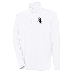 Chicago White Sox Antigua Hunk Quarter-Zip Pullover Top - White Pullover