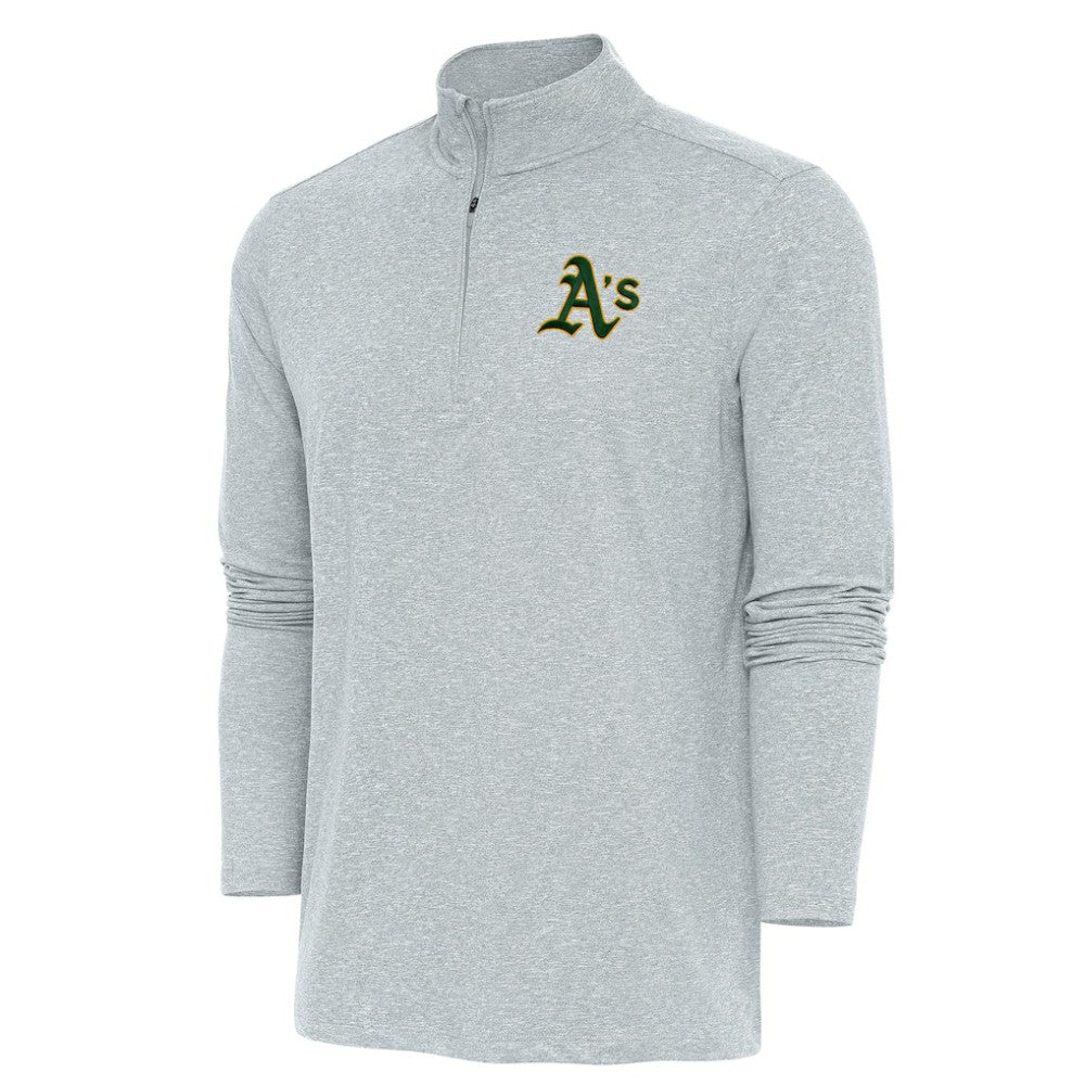 Athletics Antigua Hunk Quarter-Zip Pullover Top - Heather Gray Pullover