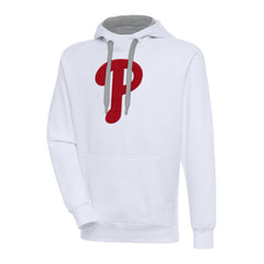Philadelphia Phillies Antigua Victory Chenille Pullover Hoodie - White Hoodies