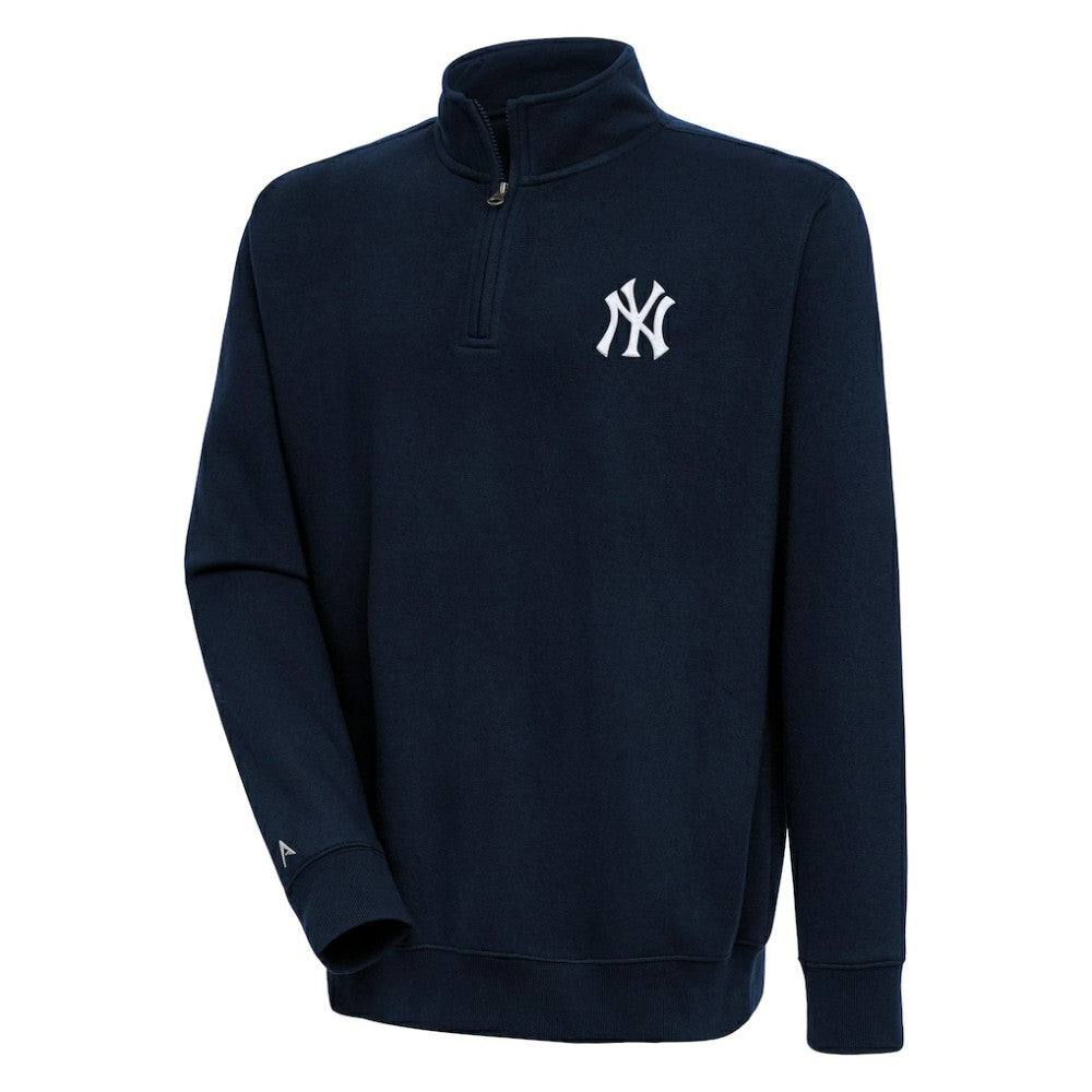 New York Yankees Antigua Victory Quarter-Zip Pullover Top - Navy Pullover