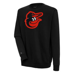 Baltimore Orioles Antigua Victory Pullover Sweatshirt - Black Pullover