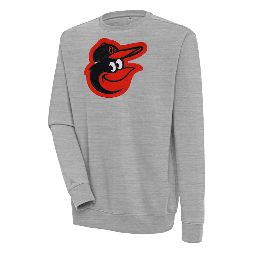 Baltimore Orioles Antigua Victory Pullover Sweatshirt - Heather Gray Pullover
