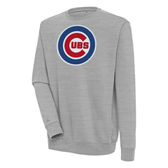 Chicago Cubs Antigua Victory Pullover Sweatshirt - Heather Gray Pullover