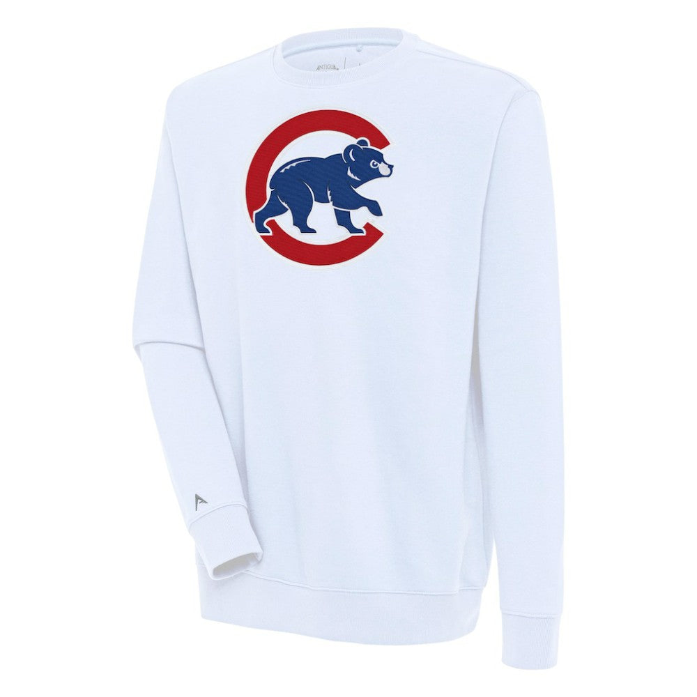 Chicago Cubs Antigua Victory Pullover Sweatshirt - White Pullover