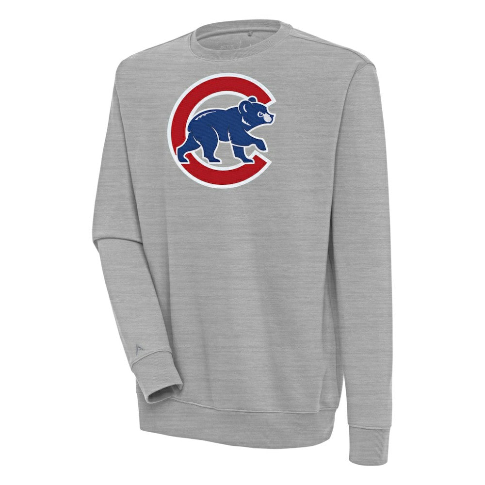 Chicago Cubs Antigua Victory Pullover Sweatshirt - Heather Gray Pullover