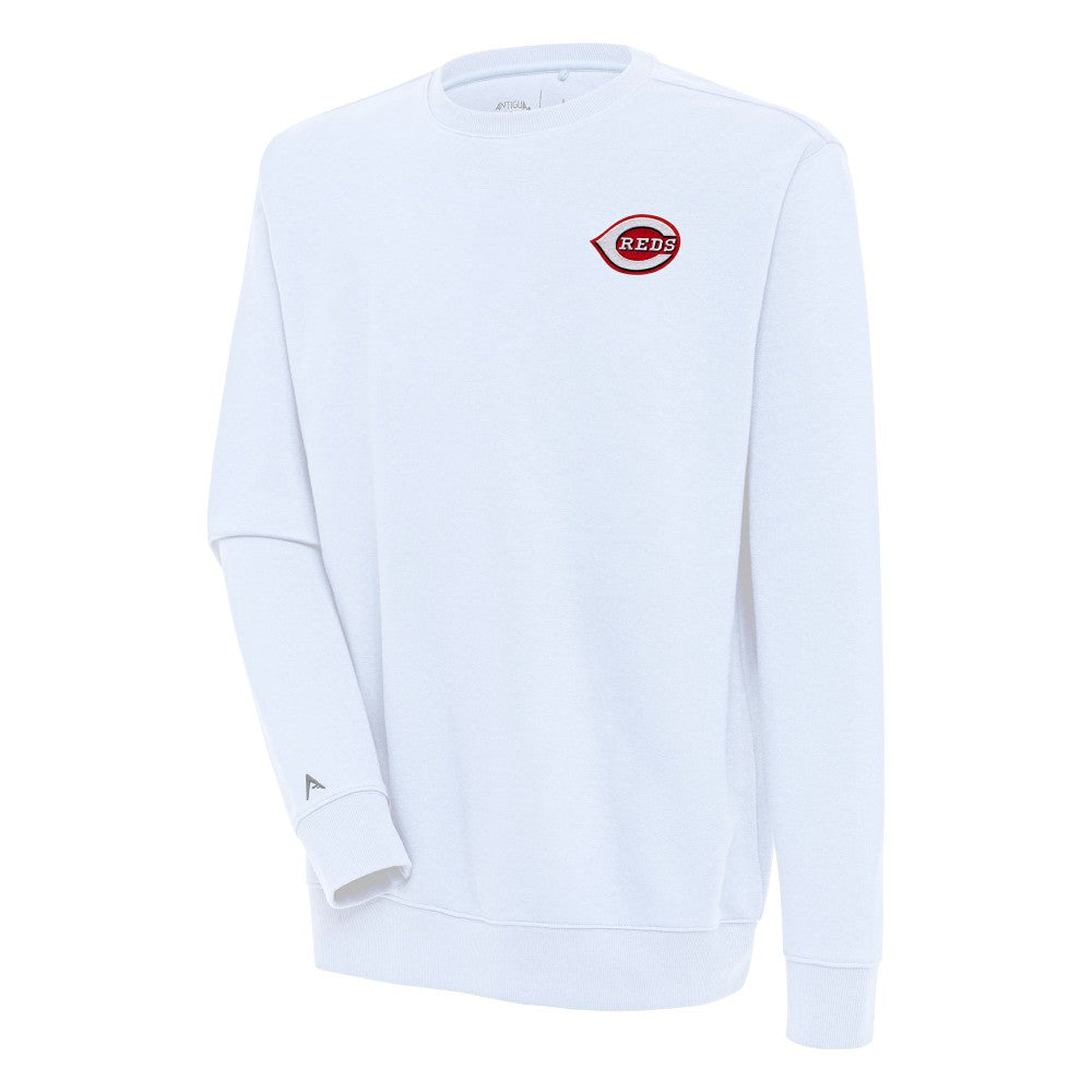 Cincinnati Reds Antigua Victory Pullover Sweatshirt - White Pullover