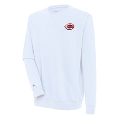 Cincinnati Reds Antigua Victory Pullover Sweatshirt - White Pullover