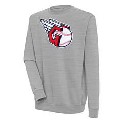 Cleveland Guardians Antigua Victory Pullover Sweatshirt - Heather Gray Pullover