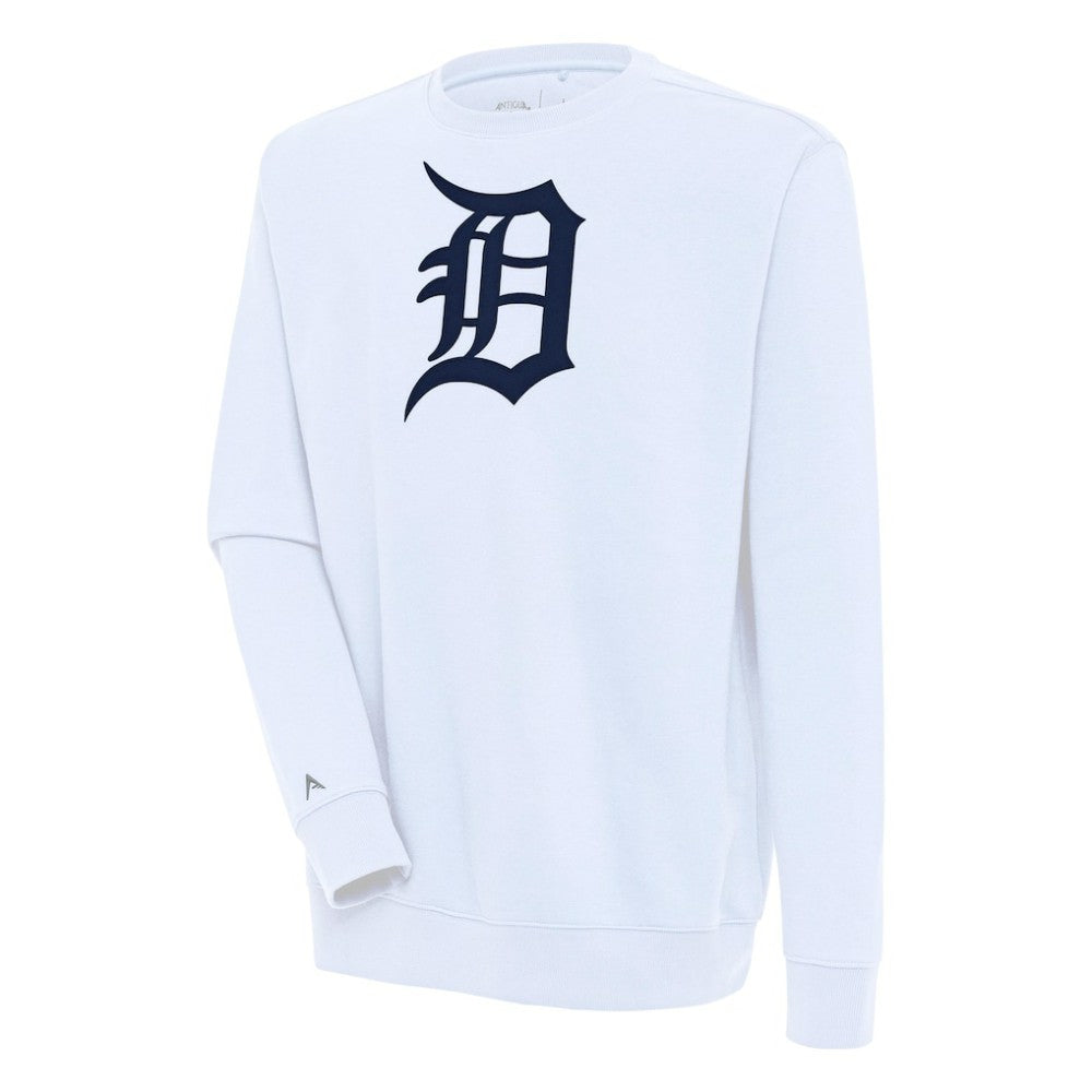 Detroit Tigers Antigua Victory Pullover Sweatshirt - White Pullover