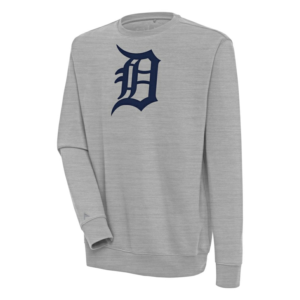 Detroit Tigers Antigua Victory Pullover Sweatshirt - Heather Gray Pullover