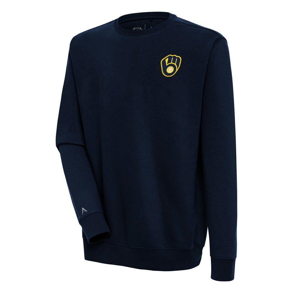 Milwaukee Brewers Antigua Victory Pullover Sweatshirt - Navy Pullover