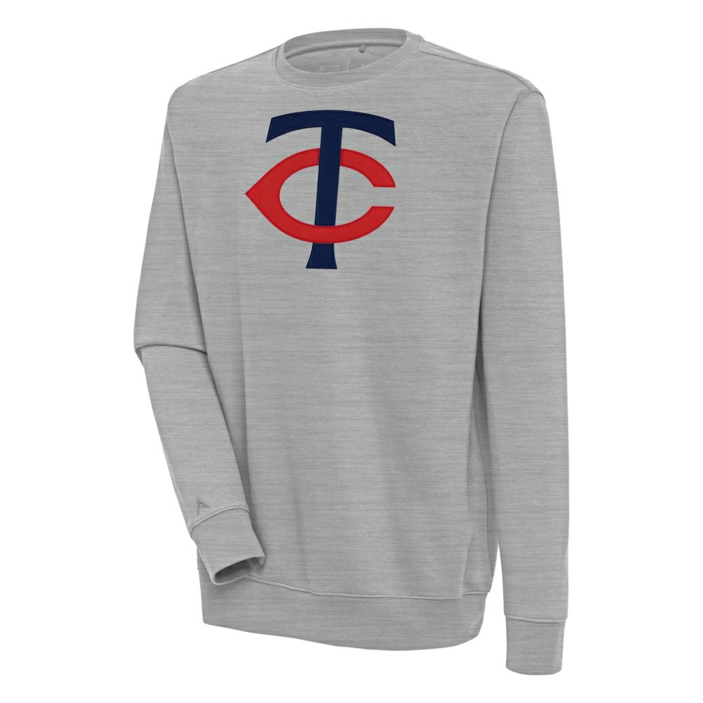 Minnesota Twins Antigua Victory Pullover Sweatshirt - Heather Gray Pullover