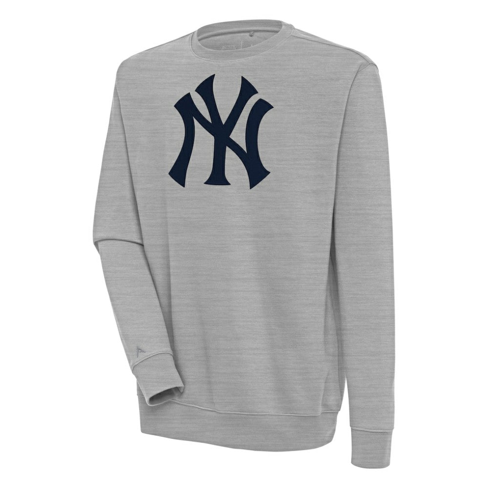 New York Yankees Antigua Victory Pullover Sweatshirt - Heather Gray Pullover