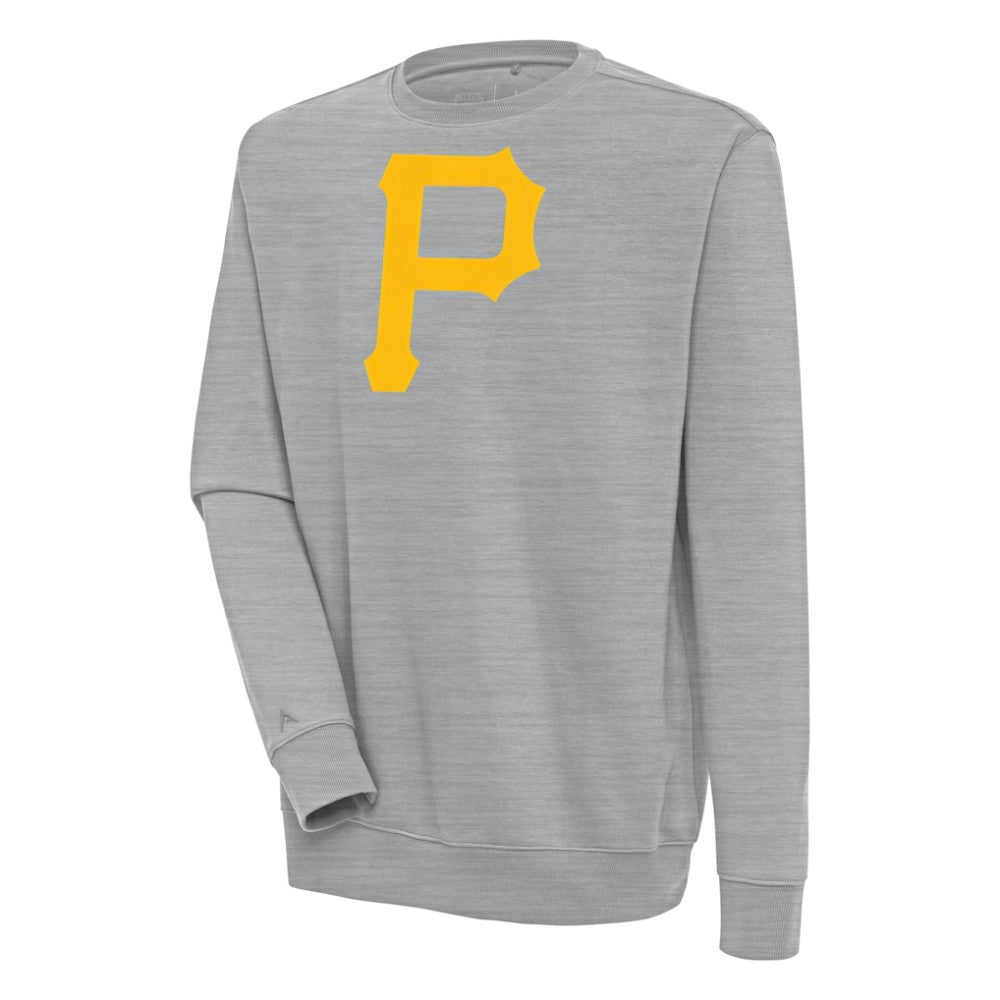 Pittsburgh Pirates Antigua Victory Pullover Sweatshirt - Heather Gray Pullover