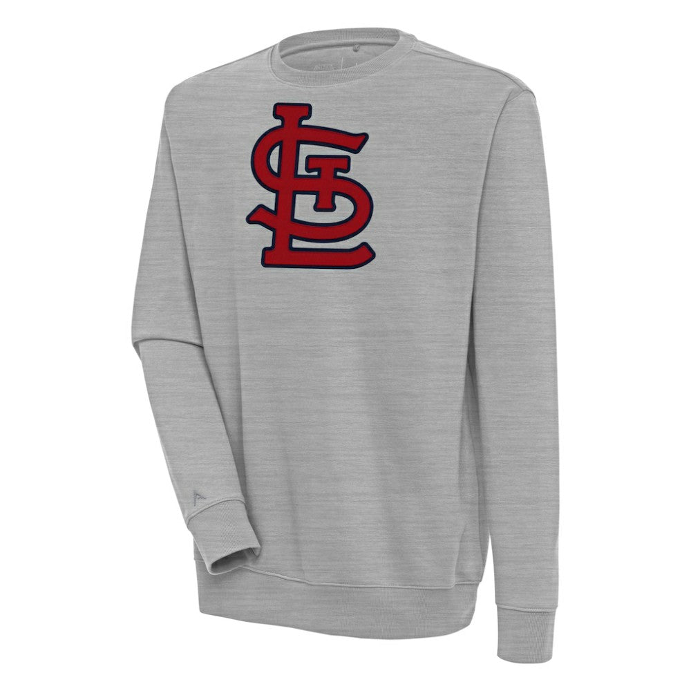 St. Louis Cardinals Antigua Victory Pullover Sweatshirt - Heather Gray Pullover