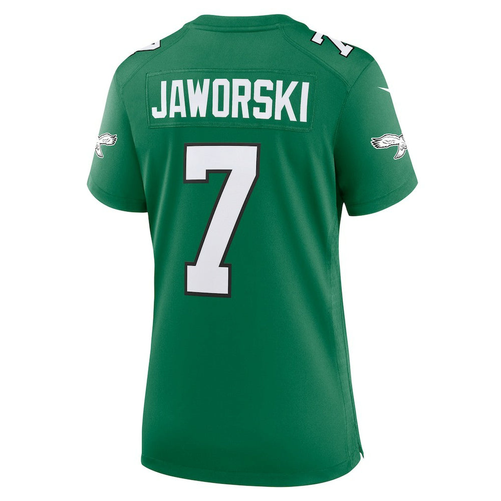 Ron Jaworski Philadelphia Eagles Women's Alternate Game Jersey Kelly Green