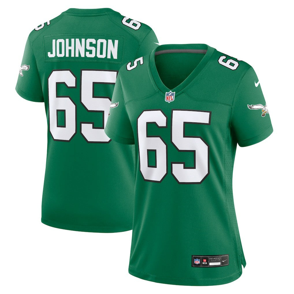 Lane Johnson Philadelphia Eagles Women's Alternate Game Jersey Kelly Green