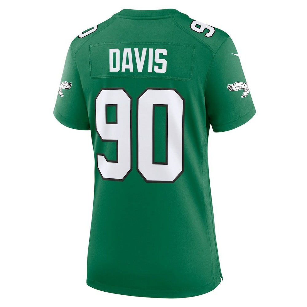 Jordan Davis Philadelphia Eagles Women's Alternate Game Jersey Kelly Green