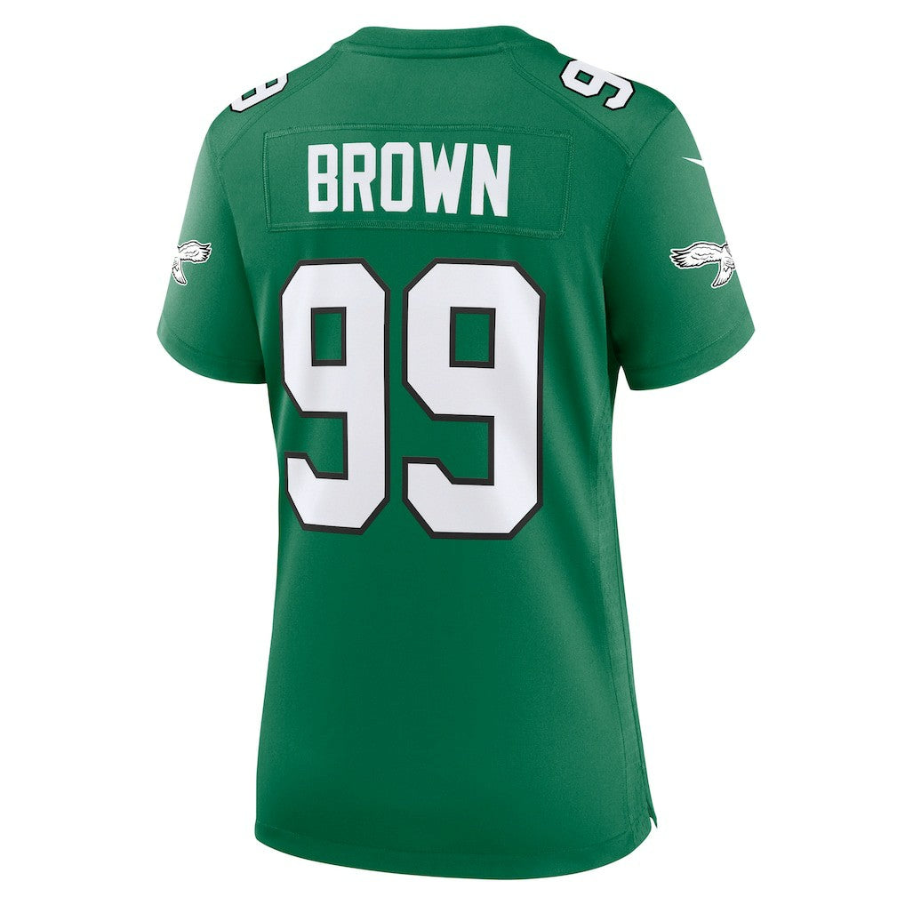 Jerome Brown Philadelphia Eagles Women's Alternate Game Jersey Kelly Green