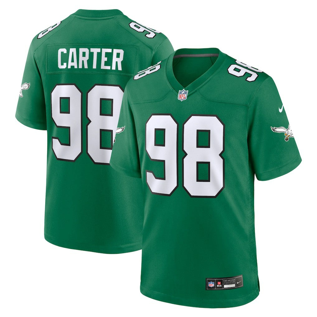 Jalen Carter Philadelphia Eagles Alternate Game Jersey Kelly Green