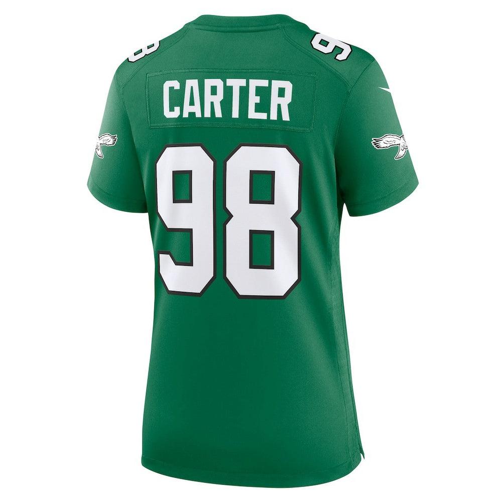 Jalen Carter Philadelphia Eagles Women's Alternate Game Jersey Kelly Green