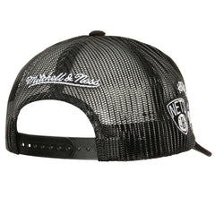 Brooklyn Nets Times Up Classic Script Cord Trucker Hat Black
