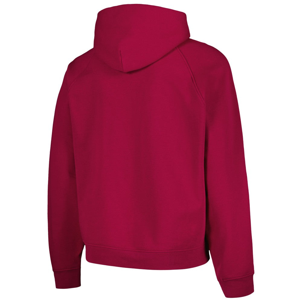Barcelona Team Oversized Raglan Pullover Hoodie Red