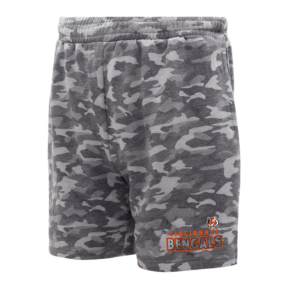 Cincinnati Bengals Concepts Sport Biscayne Camo Shorts Charcoal