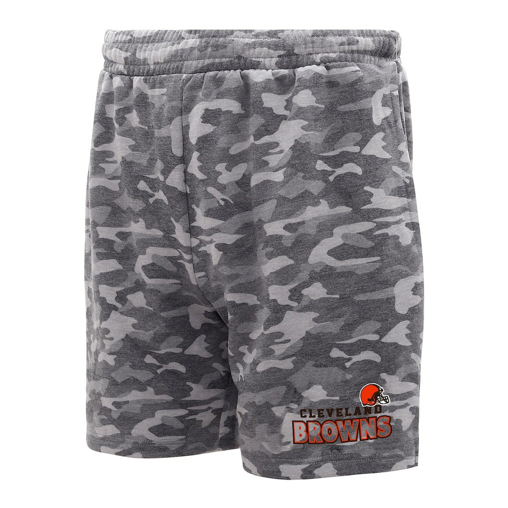 Cleveland Browns Concepts Sport Biscayne Camo Shorts Charcoal