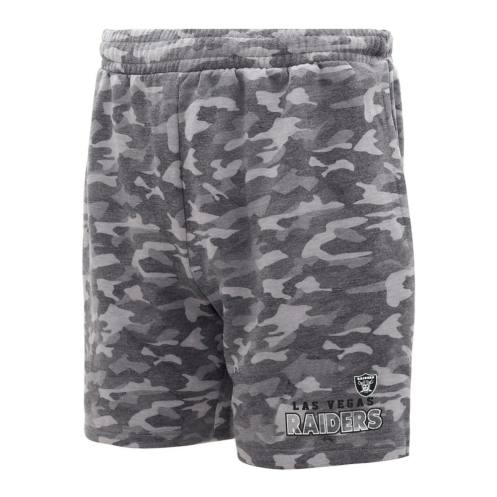 Las Vegas Raiders Concepts Sport Biscayne Camo Shorts Charcoal