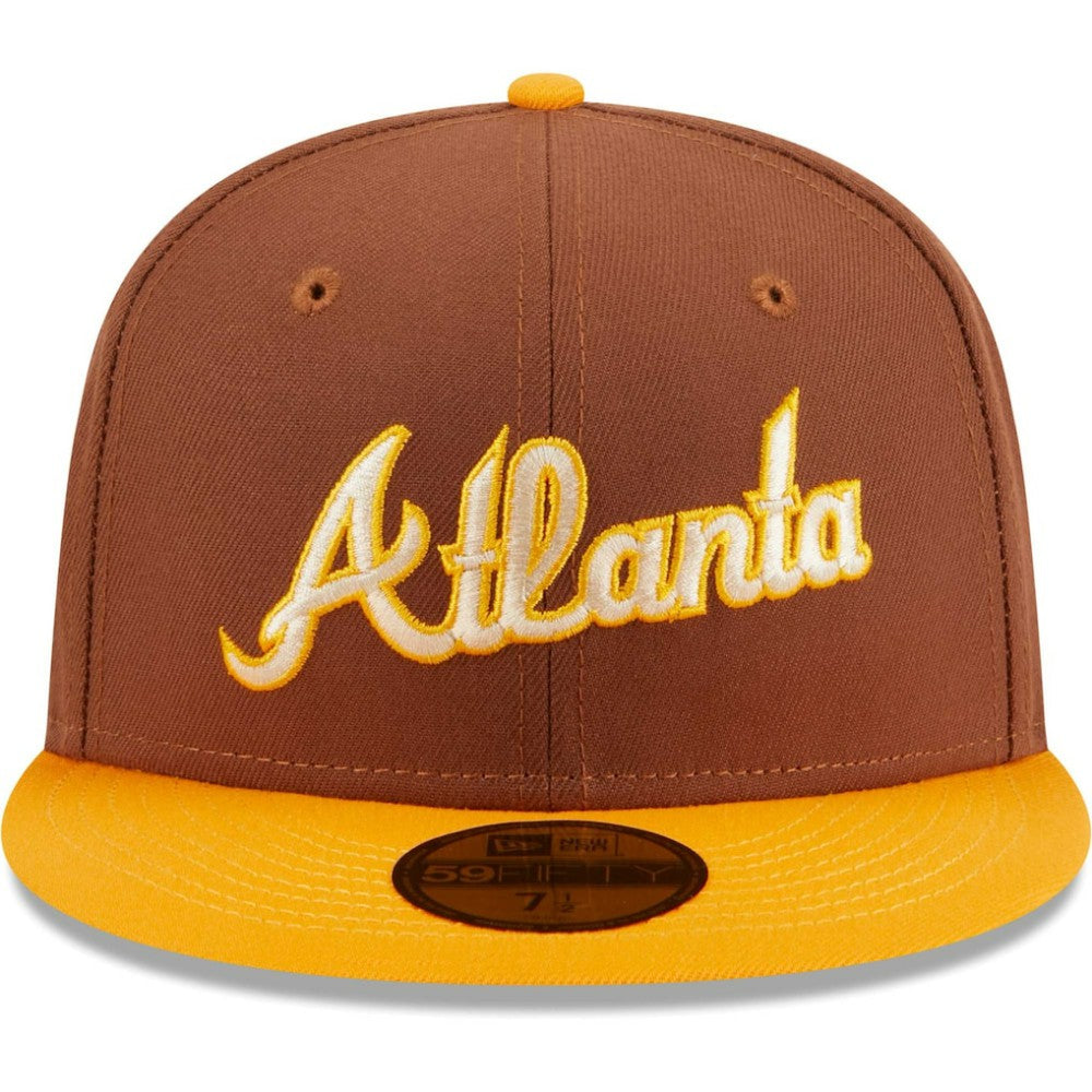 Atlanta Braves New Era Tiramisu  59FIFTY Fitted Hat - Brown Hats