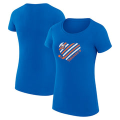 NHL New York Islanders G-III 4Her by Carl Banks Women's Super-Slim Fit Lightweight Heart T-Shirt - Royal